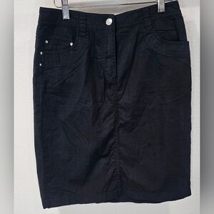 Jones New York Women's Black Lightweight Straight Mini Skirt Black Size 4 NWOT